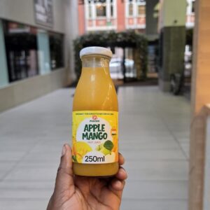 Apple Mango Juice 250ml Glass Bottle by Peaches Drinks